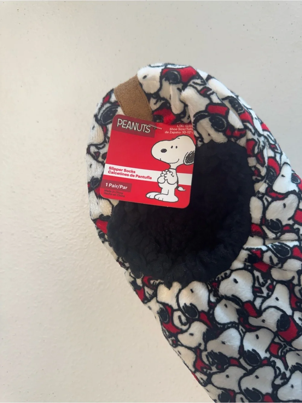 Peanuts Snoopy Printed Slippers - White, Black, Red, Brown